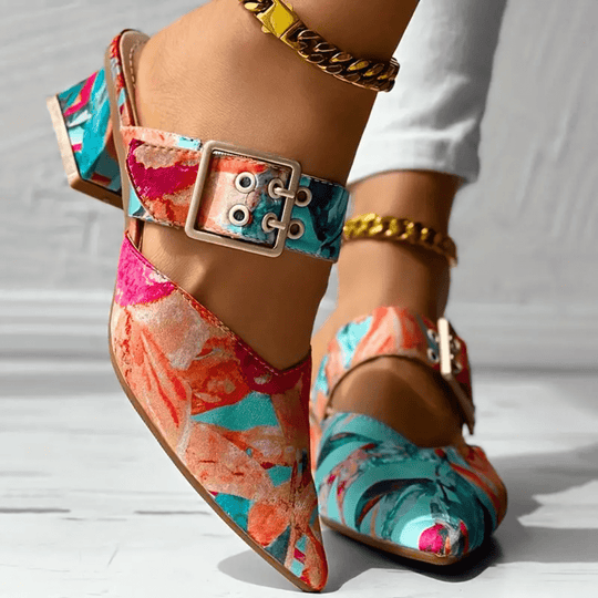 Damen Absatzschuhe Komfort Leder Stilvoll 4