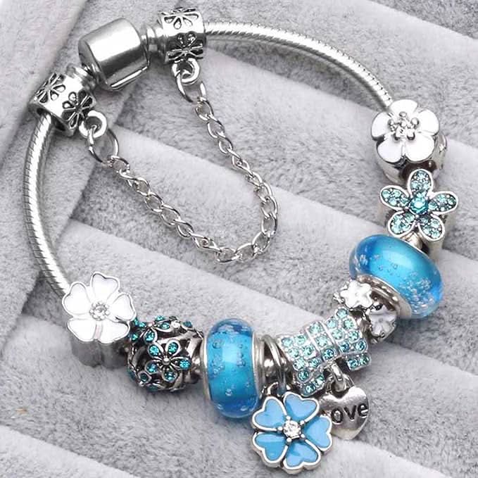 Damen Armband Charm Blumendesign 2