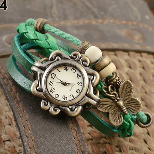Damen Armbanduhr Vintage Stil mit Charmanten Design und Quarzwerk 2