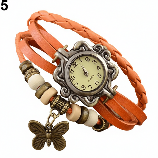Damen Armbanduhr Vintage Stil mit Charmanten Design und Quarzwerk 3