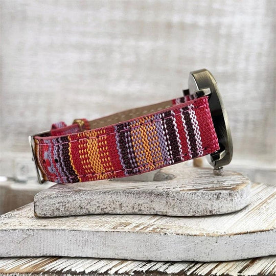 Damen Armbanduhr mit mehrfarbigem Regenbogenmuster 2