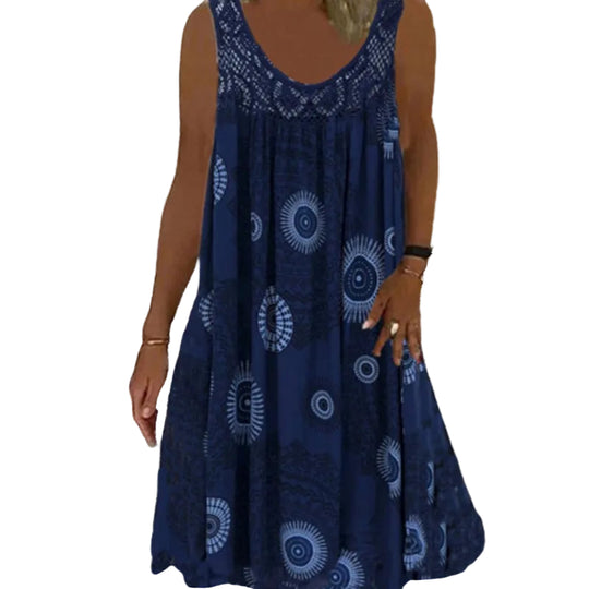 Damen Ärmelloses Sommerkleid Mit Verspieltem Print, Luftig Und Vielseitig Kombinierbar 2