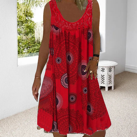 Damen Ärmelloses Sommerkleid Mit Verspieltem Print, Luftig Und Vielseitig Kombinierbar 7