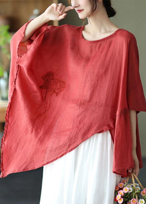 Damen Asymmetrisches Design Besticktes Oberteil 1