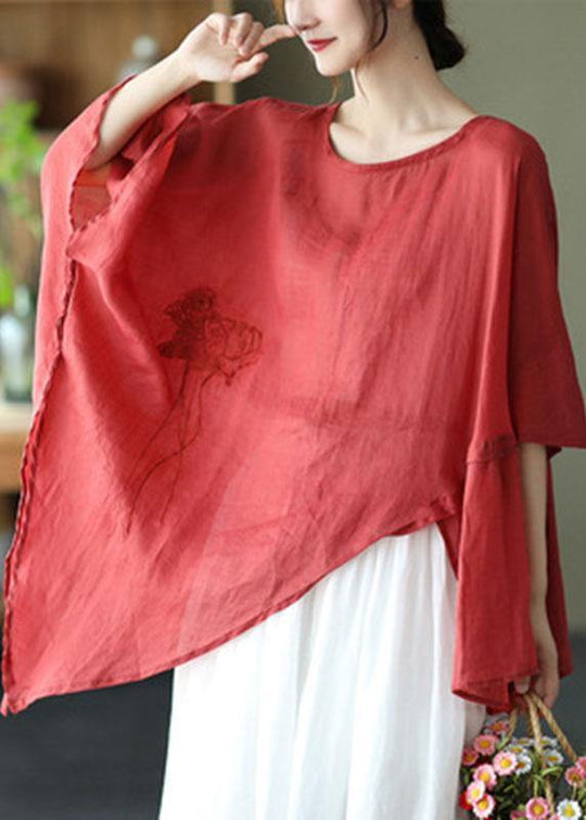 Damen Asymmetrisches Design Besticktes Oberteil 1