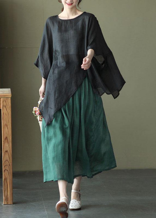 Damen Asymmetrisches Design Besticktes Oberteil 3