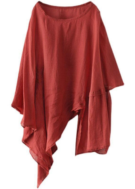 Damen Asymmetrisches Design Besticktes Oberteil 4