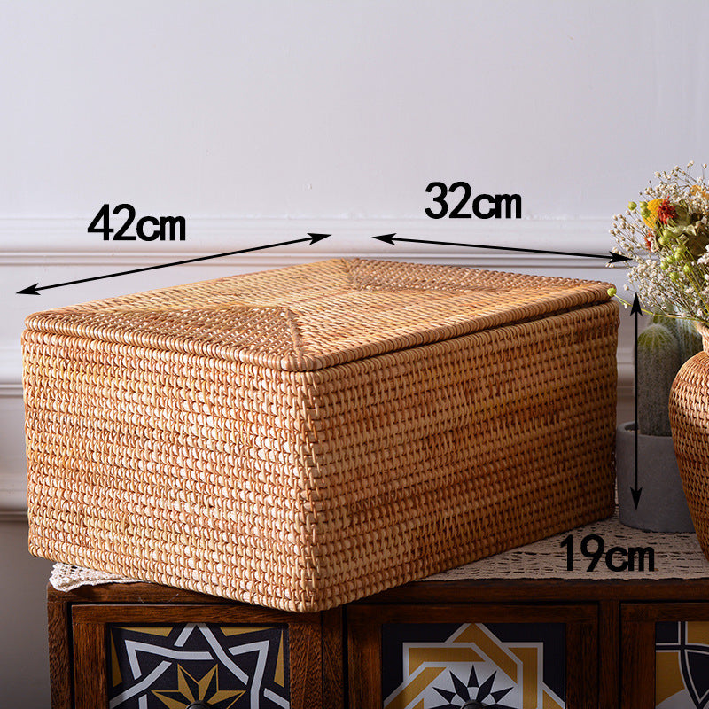 Damen Aufbewahrungskorb Rechteckig aus Rattan 3