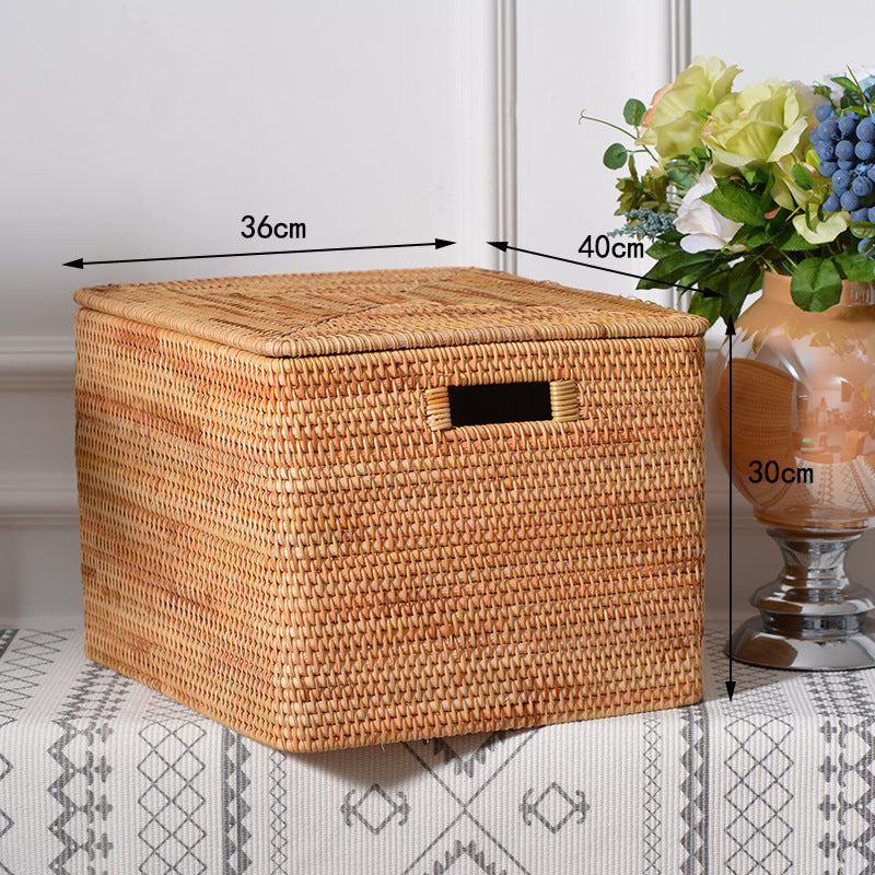 Damen Aufbewahrungskorb Rechteckig aus Rattan 6