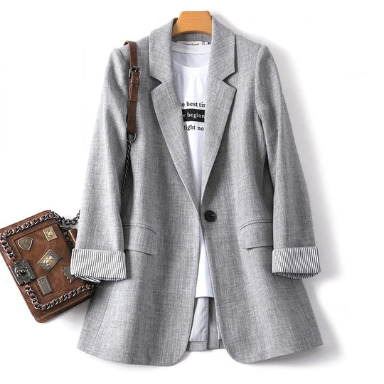 Damen Blazer Lässig mit langen Ärmeln 4
