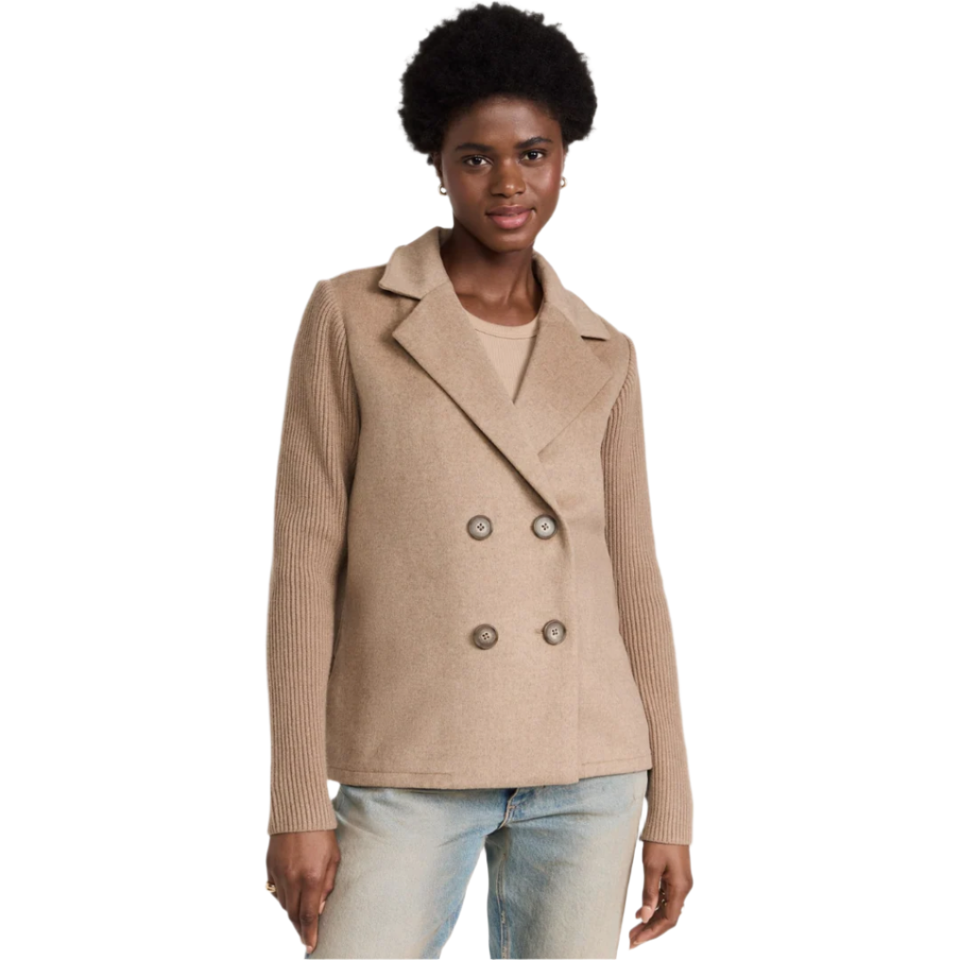 Damen Blazer Mantel Strickdesign Baumwollmischung 0