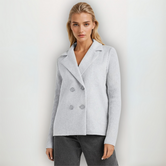 Damen Blazer Mantel Strickdesign Baumwollmischung 5
