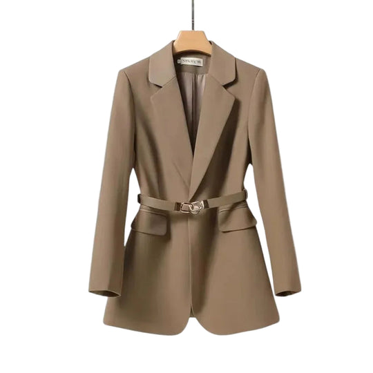 Damen Blazerjacke mit Gürtel Stilvoll 0