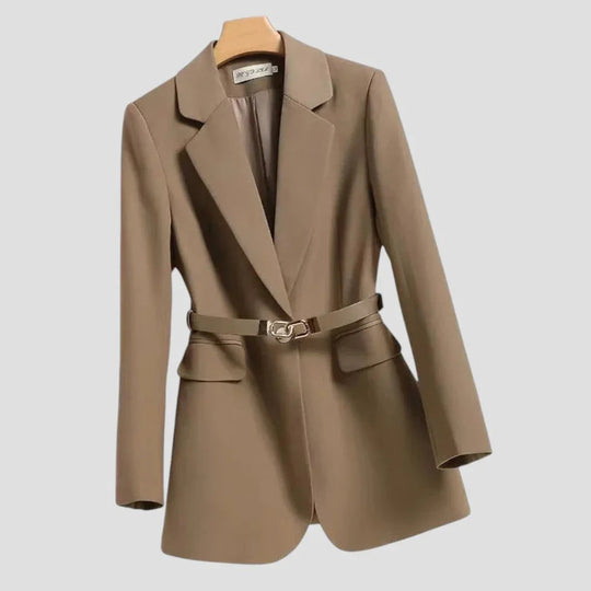 Damen Blazerjacke mit Gürtel Stilvoll 1
