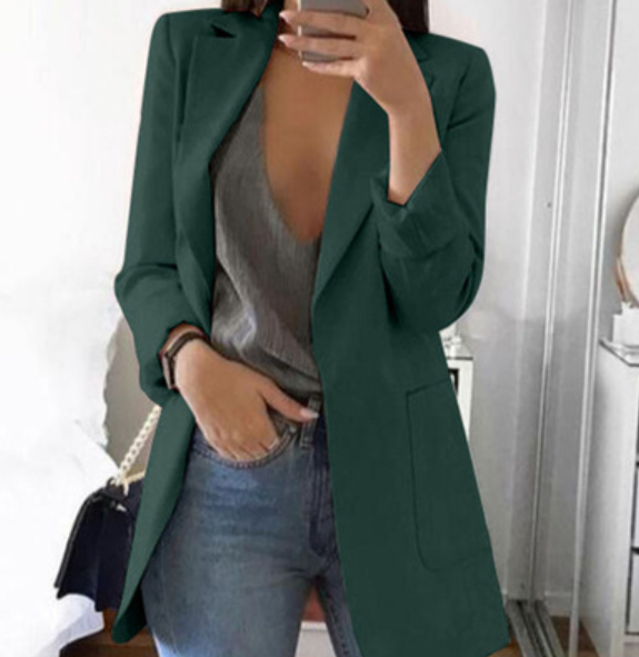 Damen Blazermantel Lang für Herbst 7