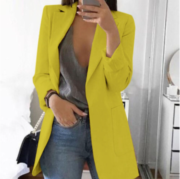 Damen Blazermantel Lang für Herbst 8