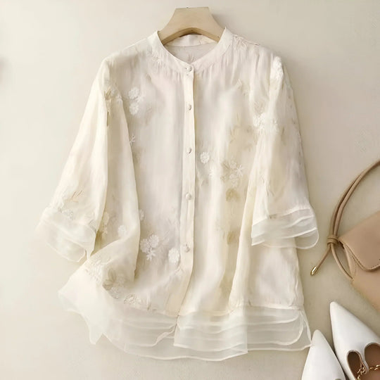 Damen Bluse Leicht Baumwolle Elegante 5