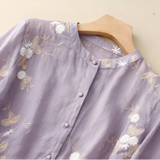 Damen Bluse Leicht Baumwolle Elegante 6