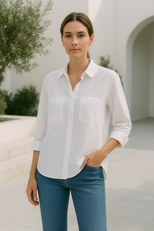 Damen Bluse Oversize Langarm Modernes Design Hochwertige Stoffe 1