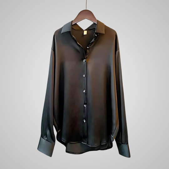 Damen Bluse Satin Elegante Passform 5