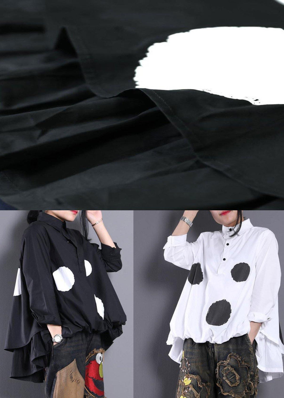 Damen Bluse mit asymmetrischem Design 4
