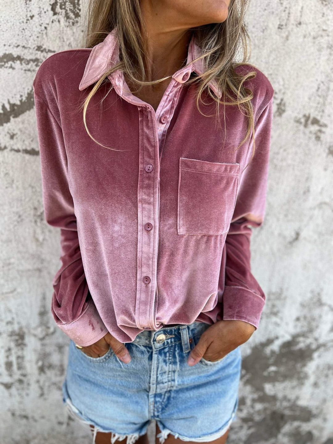 Damen Bluse mit langen Ärmeln im Herbststil 2
