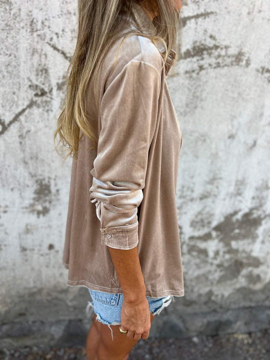 Damen Bluse mit langen Ärmeln im Herbststil 8