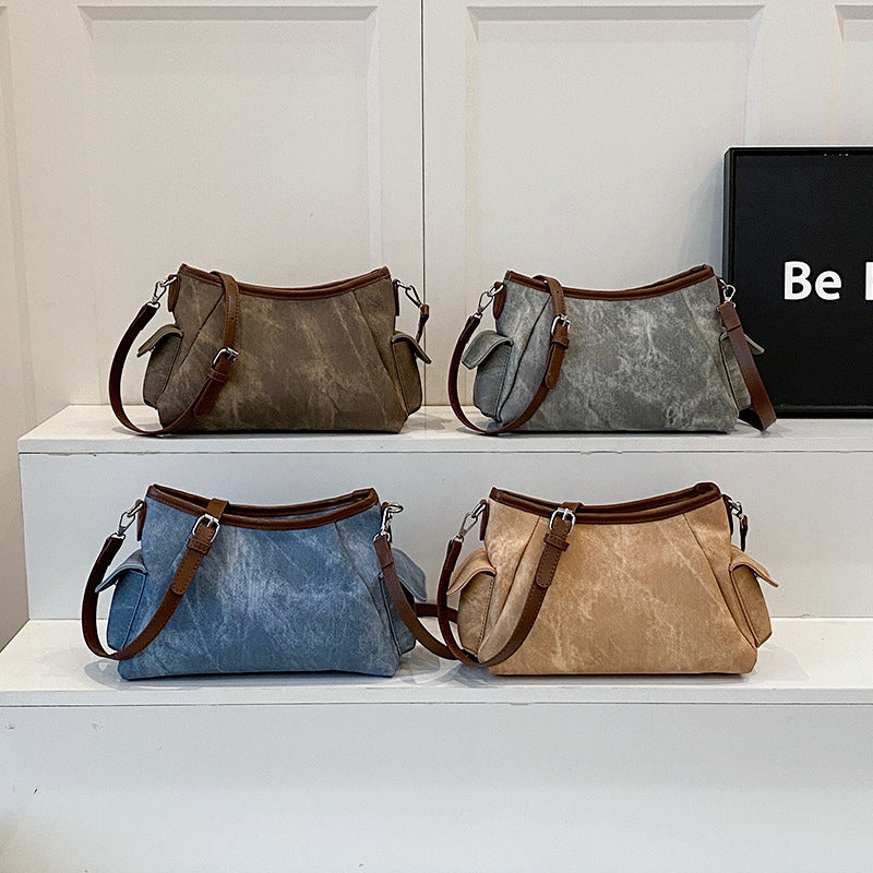 Damen Bucket Bag Umhängetasche Denim Stilvoll für Alltag und Freizeit 1