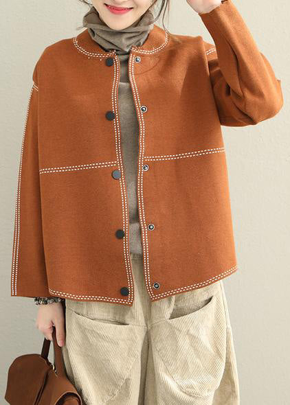 Damen Button-Down Pullover Mantel Lässig 1