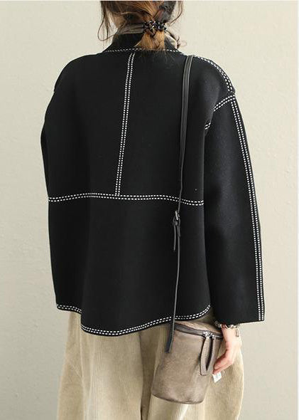 Damen Button-Down Pullover Mantel Lässig 3
