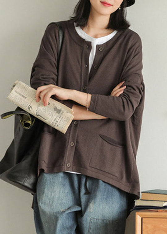 Damen Cardigan mit Knopftaschen und Lockerem Schnitt für Herbst und Winter 0