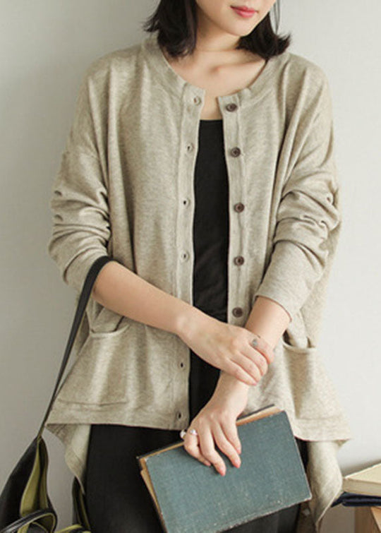 Damen Cardigan mit Knopftaschen und Lockerem Schnitt für Herbst und Winter 1