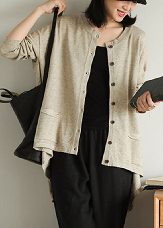 Damen Cardigan mit Knopftaschen und Lockerem Schnitt für Herbst und Winter 2