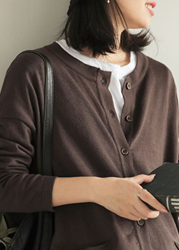 Damen Cardigan mit Knopftaschen und Lockerem Schnitt für Herbst und Winter 3