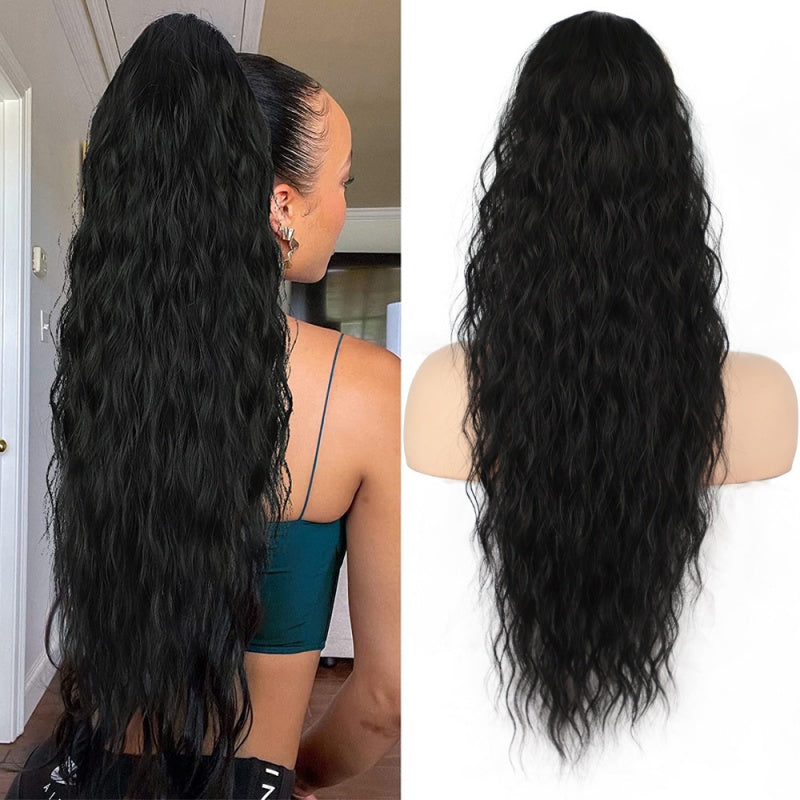 Damen Clip-in-Pferdeschwanz Langer Lockiger Stil 0