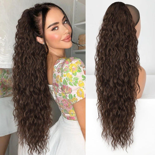 Damen Clip-in-Pferdeschwanz Langer Lockiger Stil 2