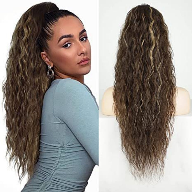 Damen Clip-in-Pferdeschwanz Langer Lockiger Stil 3