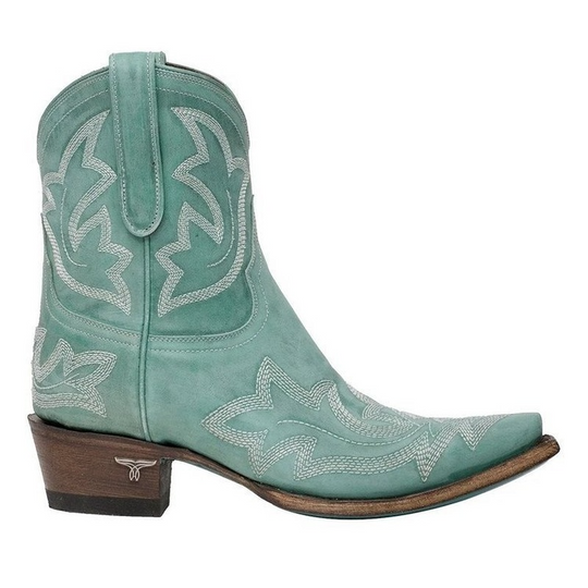 Damen Cowboystiefeletten Mid-Design mit Stickereien 2