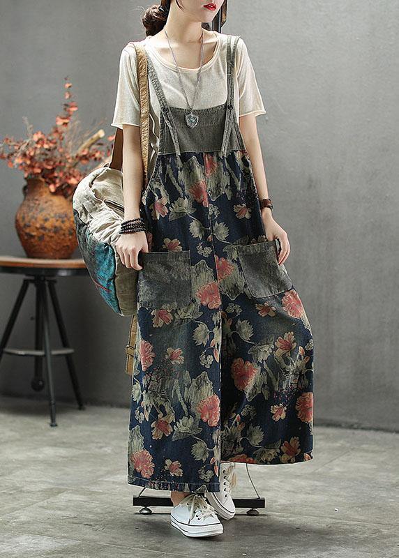 Damen Denim Overall mit Patchwork-Taschen 0