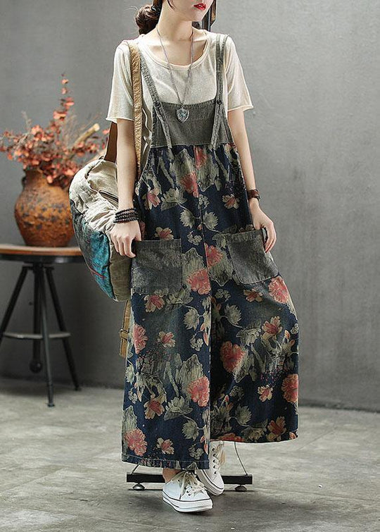 Damen Denim Overall mit Patchwork-Taschen 0