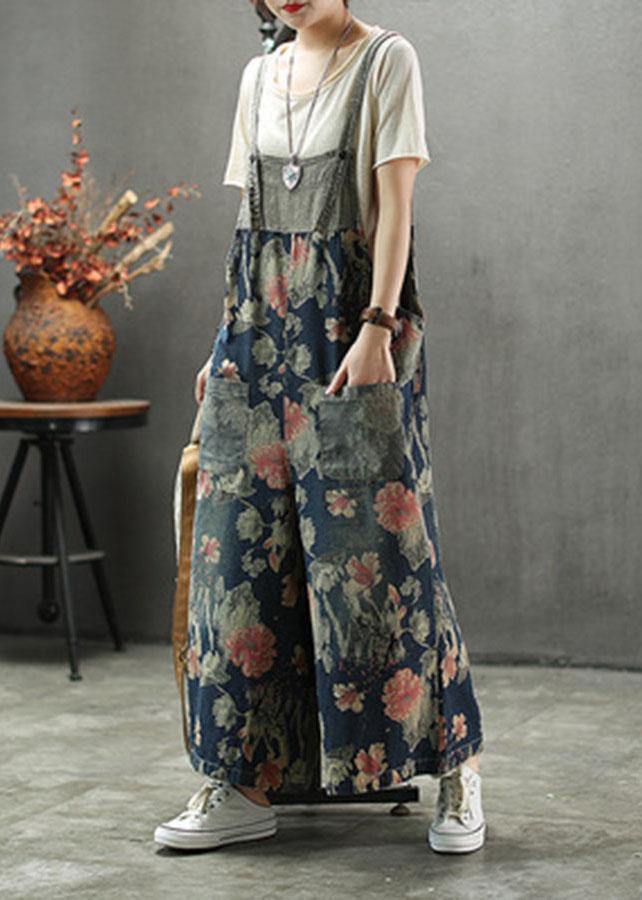 Damen Denim Overall mit Patchwork-Taschen 2