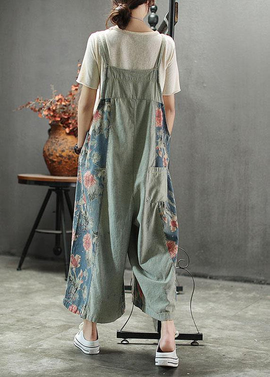 Damen Denim Overall mit Patchwork-Taschen 4