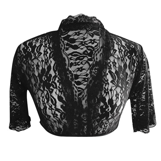 Damen Dirndlbluse Spitze Kurz 2