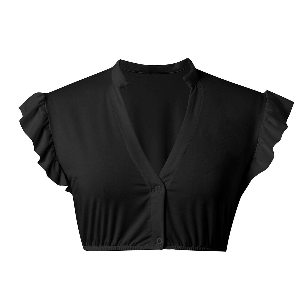 Damen Dirndlbluse mit Rüschenärmeln 1