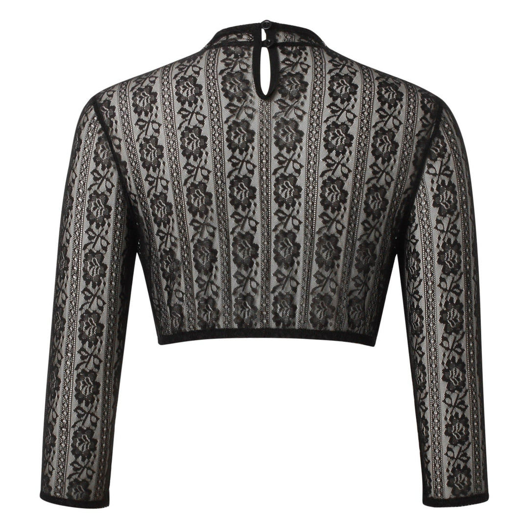 Damen Dirndlbluse mit Spitze für Trachtenlook 3