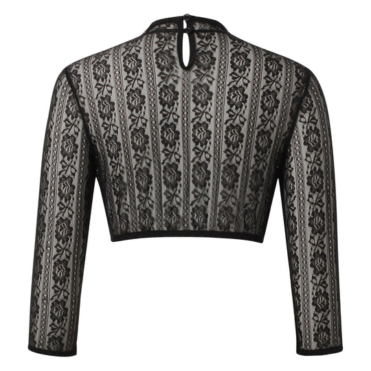 Damen Dirndlbluse mit Spitze für Trachtenlook 3