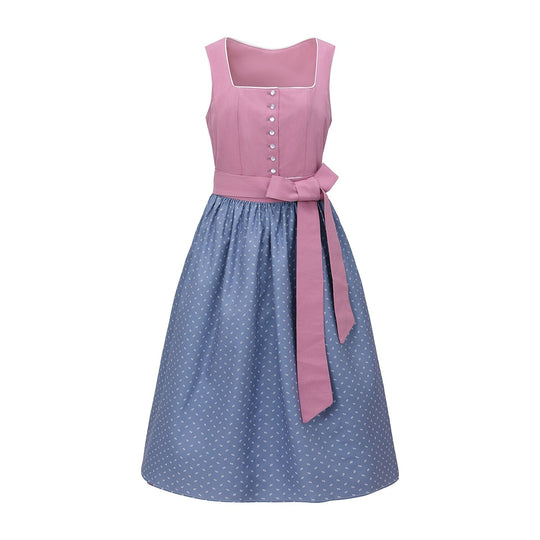 Damen Dirndlkleid mit Schürze im klassischen bayerischen Stil 1