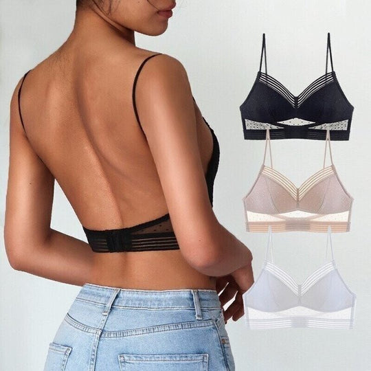 Damen Drahtloser Lifting-BH mit tiefem Rückendesign 0