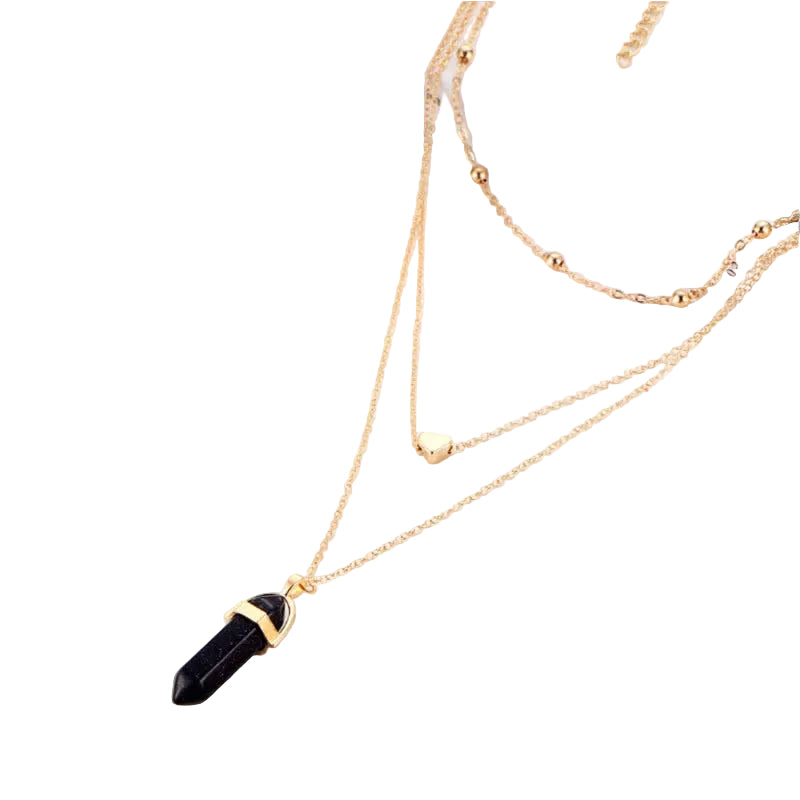 Damen Edelsteinkette Hexagonal 0