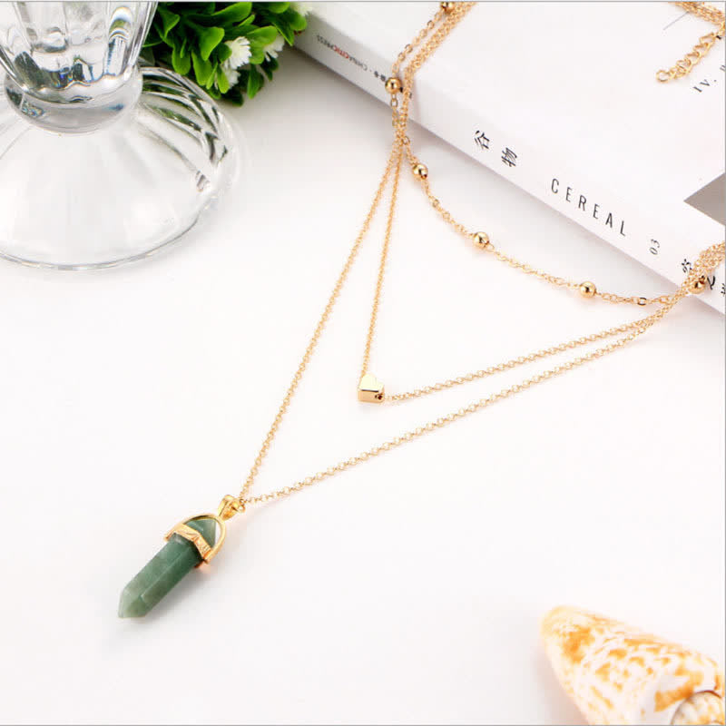 Damen Edelsteinkette Hexagonal 2